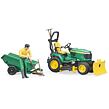Bruder JOHN DEERE Minitraktor + Wagen und Figur