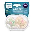 Philips AVENT Cumlík Ultra air Obrázok 0-6m dievča (čerešňa), 2 ks