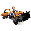 FALK Šliapací traktor Case CE 580 Super N - oranžový