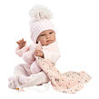 Llorens 84338 NEW BORN DIEVČATKO - realistická bábika bábätko s celovinylovým telom - 43 cm