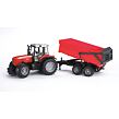 Bruder Traktor MASSEY FERGUSON + vozidlo