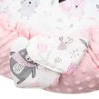 Luxusné hniezdočko s vankúšikom a perinkou New Baby z Minky ružovej