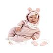 Llorens 84480 NEW BORN - realistická bábika bábätko so zvukmi a mäkkým látkovým telom - 44 cm
