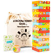 New Classic Toys Drevená veža Jenga so zvieratkami
