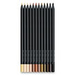 FABER-CASTELL Pastelky Black Edition tělové barvy, 12 barev