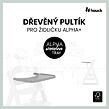 Hauck Pultík dřevěný k židličce Alpha+, Grey