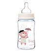 Canpol babies Fľaša so širokým hrdlom BONJOUR PARIS 240ml ružová