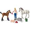Schleich Návšteva lekára u kobyly a žriebäťa