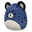 SQUISHMALLOWS Modrý gepard s chlpatým bruškom - Spotts, 30 cm