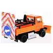 Bburago 1:43 servisné vozidlá Road Security with Snow Plough and Signal Board