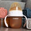 Kidnort Kojenecká lahev pro kojené děti Eple 150ml 0-3m béžová