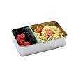 Nerezový Bento box 740 ml se silikonovým víkem - zelený