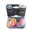 CANPOL BABIES A - Set symetrických silikónových cumlíkov 0-6m NEON LOVE ružový