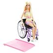 Mattel Barbie Modelka na invalidnom vozíku v kockovanom overale