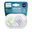 Philips AVENT Cumlík Ultra air Obrázok 0-6m chlapec (papagáj), 2 ks