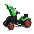 FALK Šlapací traktor X-Tractor s vlečkou a otevírací kapotou, zelený