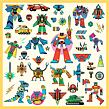 DJECO Samolepky Roboti metalické