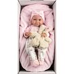 Llorens 73808 NEW BORN DIEVČATKO - realistická bábika bábätko s celovinylovým telom - 40 cm