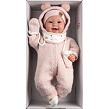 Llorens 84480 NEW BORN - realistická bábika bábätko so zvukmi a mäkkým látkovým telom - 44 cm