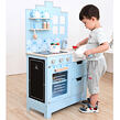 New Classic Toys Dřevěná romantická kuchyňka - světle modrá