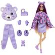 Mattel Barbie CUTIE REVEAL BARBIE A STAROSTLIVÍ MACKO - FIALOVÁ