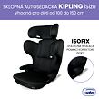 Asalvo KIPLING iSize sklápacia autosedačka 100-150, čierna
