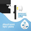 Sipo Magnetické zámky na skrine a zásuvky, sada 4 ks + 1x magnetický kľúč, BIELA