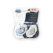 CANPOL BABIES A - Set symetrických silikonových dudlíků 0-6m BONJOUR PARIS modrý 