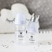 Canpol babies Fľaša so širokým hrdlom ROYAL BABY 240ml modrá