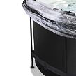 EXIT Frame Pool o360x122cm (12v Sand filter) – Black-Leather Style + Dome
