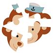 BJ Penové puzzle B-Animal Monkey/Bear/Koala