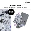 Hauck Cestovná taška na plienky CHANGE N WALK s prebaľovacou podložkou Floral Grey