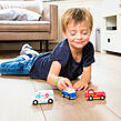 New Classic Toys Sada dřevěných mini záchranářských vozidel, 3 ks
