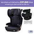 Asalvo KIPLING iSize sklápacia autosedačka 100-150, čierna