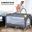Asalvo COMPLET DUO cestovná postieľka (závesné lôžko, hrací oblúk), puppy