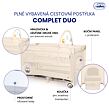 Asalvo COMPLET DUO cestovná postieľka (závesné lôžko, hrací oblúk), owl