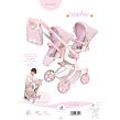 DeCuevas 90875 Skládací kočárek pro dvojčata panenky s taškou Sophie 2025 - 91 cm