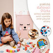 Sipo Kôš na hračky so šnúrkou, skladací bavlnený / 43 l, Teddy Bear Pink