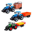 Bburago Farm Traktor na zotrvačník s vlečkou 10 cm, viac druhov