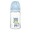 Canpol babies Fľaša so širokým hrdlom BONJOUR PARIS 240ml modrá