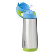 B.box Termoska na pití s brčkem 500 ml - modrá/zelená