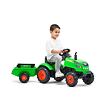 FALK Šlapací traktor X-Tractor s vlečkou a otevírací kapotou, zelený