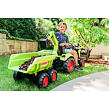 FALK Šliapací traktor Claas - bager s prednou a zadnou lyžicou a prívesom