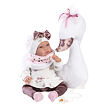 Llorens 84456 NEW BORN - realistická bábika bábätko so zvukmi a mäkkým látkovým telom - 44 cm