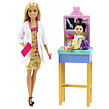 Mattel Barbie Povolání herní set s panenkou Dětská doktorka-blondýna