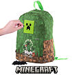 PIXIE CREW & MINECRAFT Dětský batoh zeleno-hnědý s malým panelem