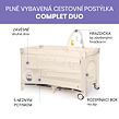 Asalvo COMPLET DUO cestovná postieľka (závesné lôžko, hrací oblúk), owl