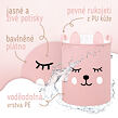 Sipo Kôš na hračky so šnúrkou, skladací bavlnený / 43 l, Teddy Bear Pink