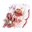 Llorens M740-26 Obleček pro panenku miminko NEW BORN velikosti 40-42 cm a podložka se spirálovou hra