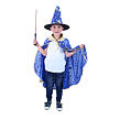 Detský plášť modrý s klobúkom čarodejnice/Halloween